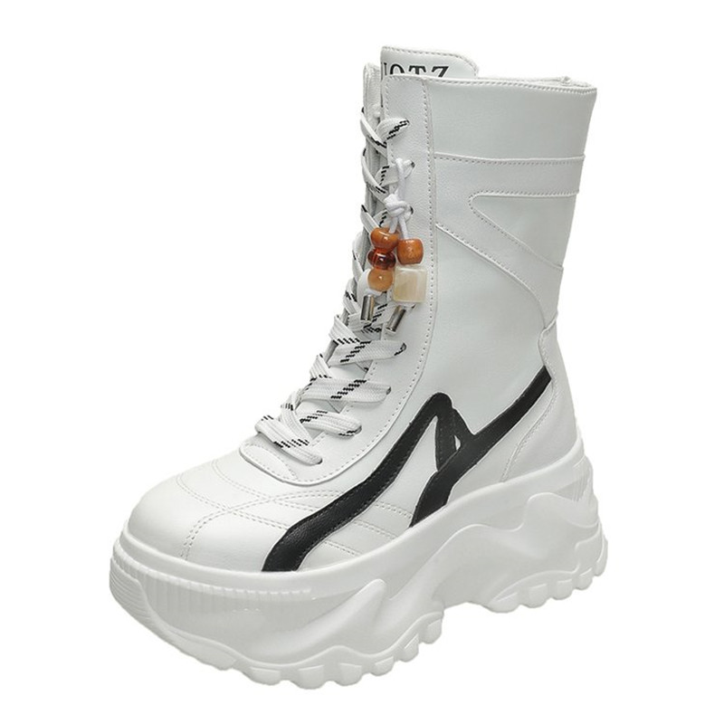 New Women 8CM Chunky Mid-Calf  - Motorcycle Chain recension och pris