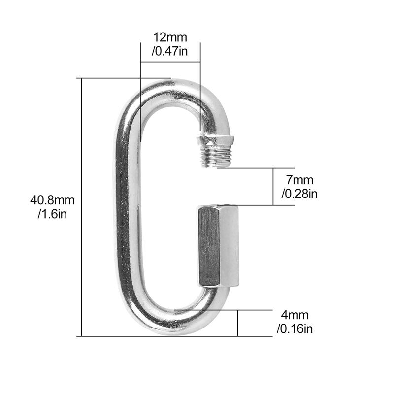 12 Pcs Quick Link 4MM Stainles - Steel Chain recension och pris