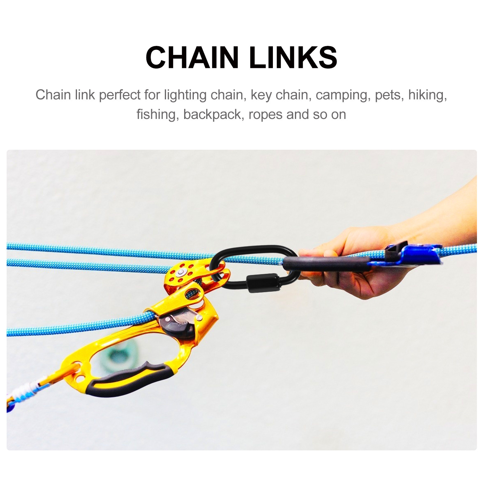 8Pcs Quick Links Stainless Ste - Steel Chain recension och pris