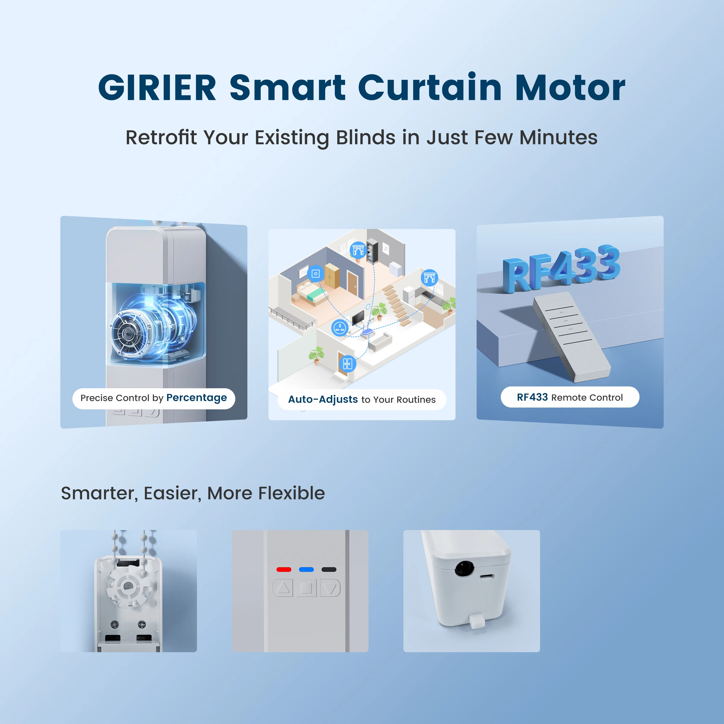 GIRIER Smart Curtain Motor WiF - Roller Chain recension och pris